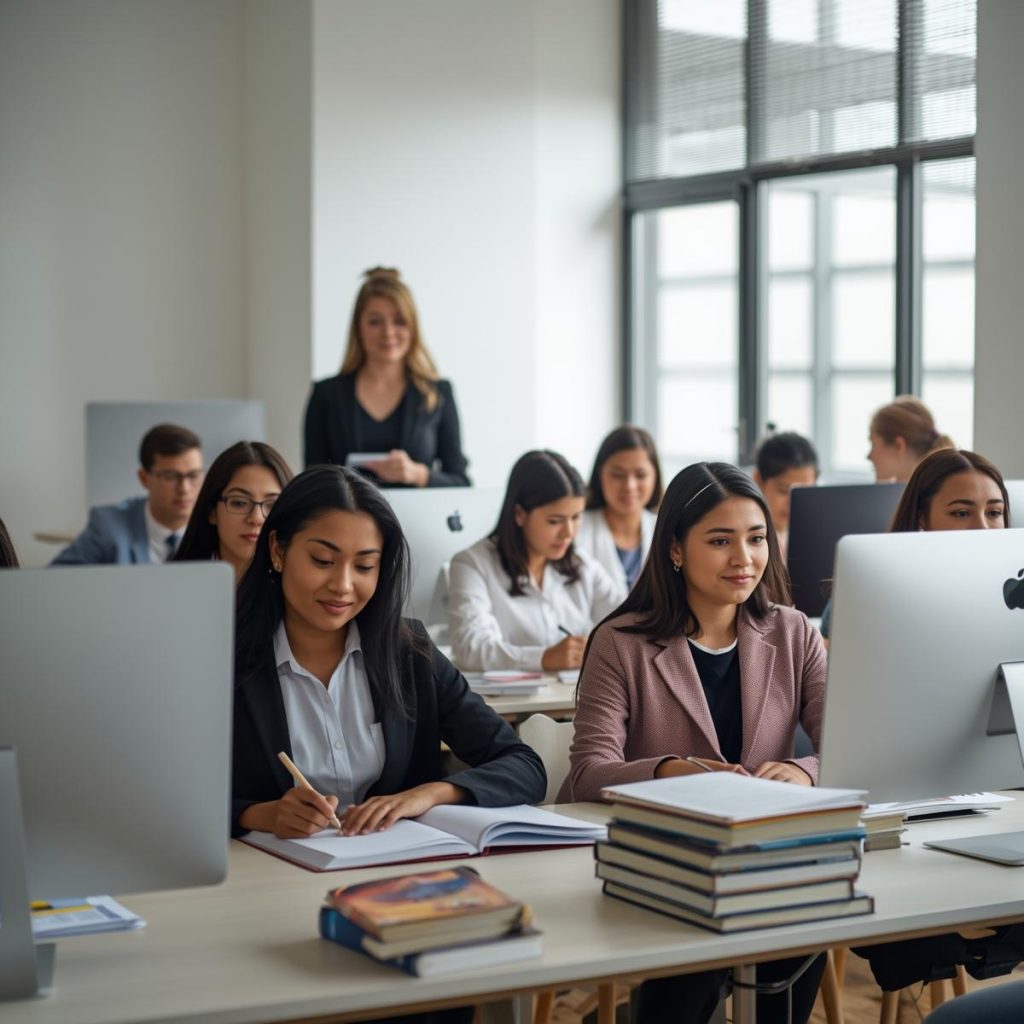 International students studying vocational courses at City College Perth