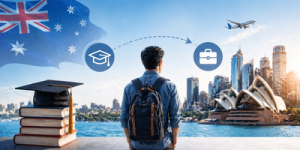 Student visa to work visa Australia process showing student to professional transition